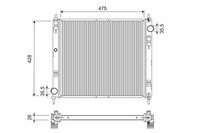 MotorküHler WasserküHler Valeo 701238 Aluminium MetallgehäUse FüR Nissan Cube