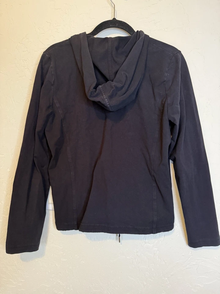 Sudadera con capucha Lauren Active Ralph Lauren para mujer negra talla mediana cremallera completa Foto 3 de 4