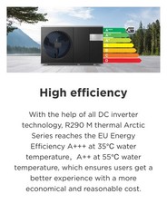 Midea R290 Heat Pump system high temperature 75C in anthracite