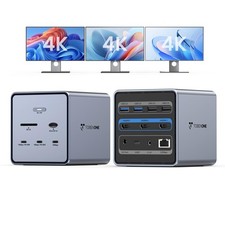 Laptop Docking Station TobenONE 16in1 Triple 4K 150W Power USB C Dock