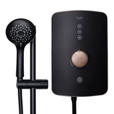 Image of Triton Showers Amala Metallic Shower Electric 8.5 KW I Black I Brushed Copper I