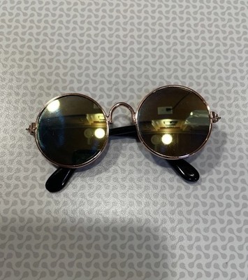 Lovely Vintage Round Sunglasses Reflection Eye Wear Glasses for Small Dog Or Cat