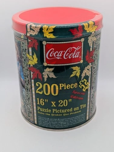 Vintage Coca-Cola 200 Piece Puzzle in Tin - 1998 SEALED