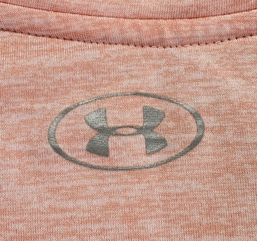 Under Armour Shirt Womens Small Orange Short Sleeve Heat Gear Loose Fit - Picture 4 of 4