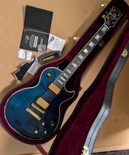 Gibson Custom Shop 68 Custom Les Paul 2010 Reissue, Flame Blue Transparent Gloss