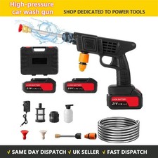 2 Battery Portable Cordless Car High Pressure Washer Jet Water Wash Cleaner Gun！