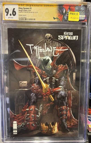 King Spawn #1 Cover B Signed By Todd McFarlane CGC 9.6 Variant