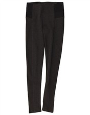ZARA Womens Leggings UK 8 Small Grey Colourblock Viscose DE02
