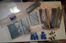 Double Sided PCB Prototype Board Kit DIY Electronic Some Pieces Missing