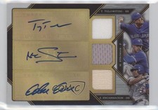 2016 Topps Triple Threads Silver 25/27 Edwin Encarnacion Marcus Stroman Auto 1u6