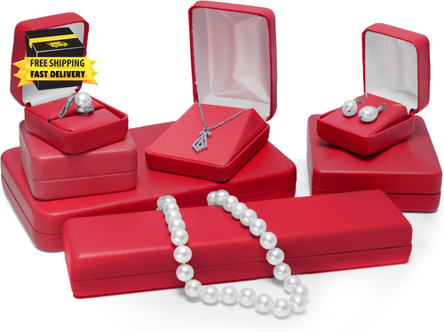 Elegant PU Leather Ring Box - for Your Wedding Ring- Engagement Ring, Jewelry Gi - Bild 7 von 7