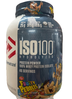 ISO100  Hydrolyzed, 100% Whey Protein Isolate, Fruity Pebbles, 3 lb (1.4 kg)