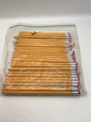 62 Office Max / Amazon #2 Pencil Lot 62 Count Pencils Unsharpened With Erasers