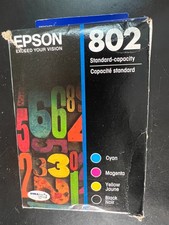 Epson 802 Black Cyan Magenta Yellow Ink Set T802120-BCS 2234/OB