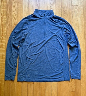Travis Mathew Men s Performance Golf 1/4 Zip Pullover Medium Blue Solid