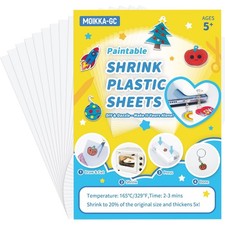 16 Pcs Clear Shrink Plastic Sheets 7.9x5.7 Inch Shrinky Art Paper for DIY C...