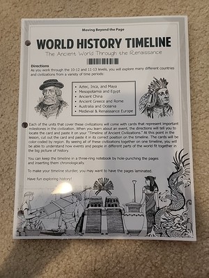 World History Timeline ages 10-12, 11-13, Moving Beyond The Page
