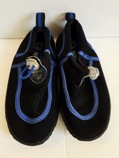 Speedo Aqua Water Shoes Kids Youth Size L 9/10 EUC Black  Blue