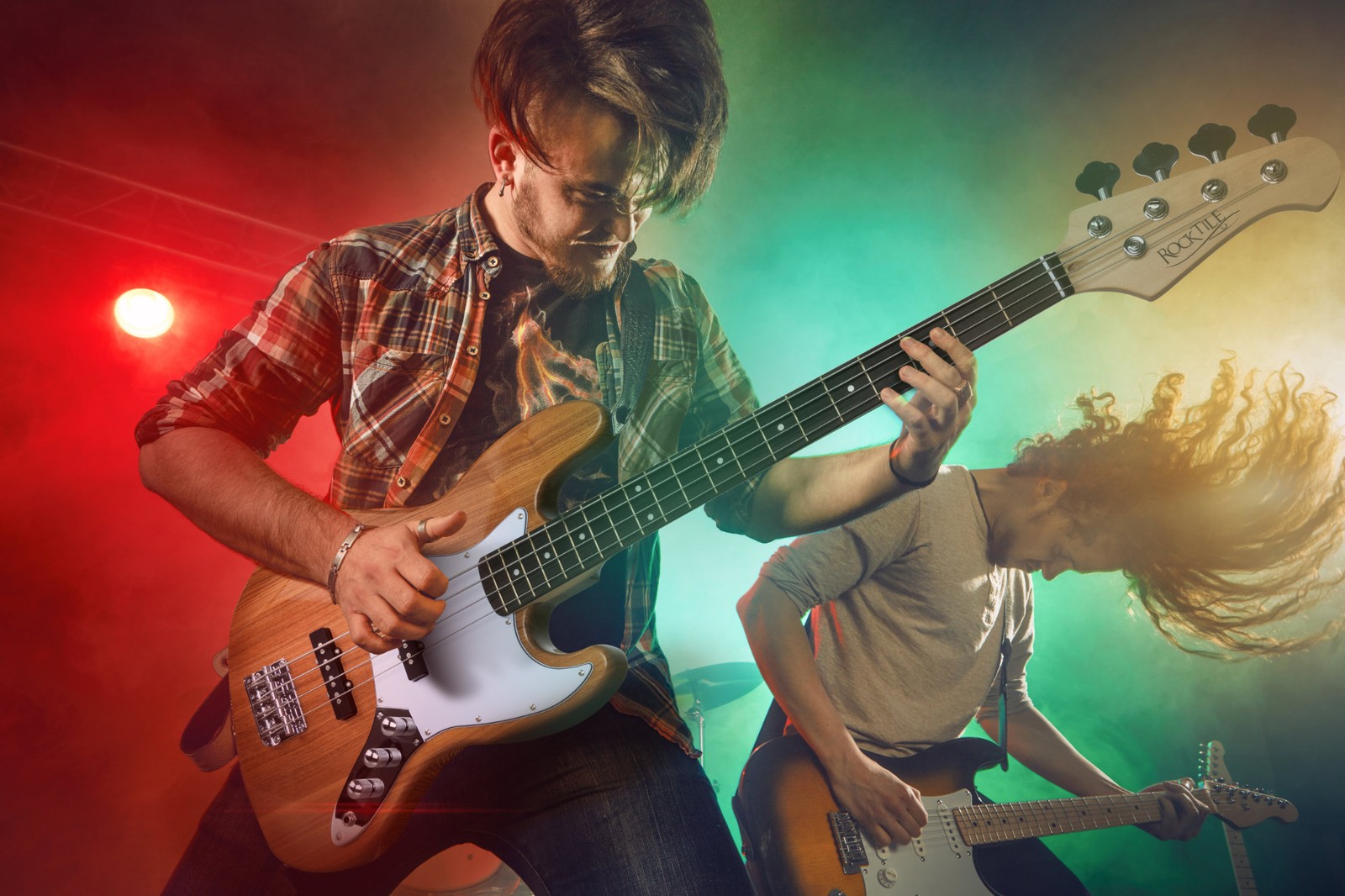 Basso elettrico 4 corde jazz design basso 2 single coil pickup frassino naturale 20 fasci foto 3
