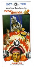 1977 Qantas Australian Airline New Guinea Tour Brochure 
