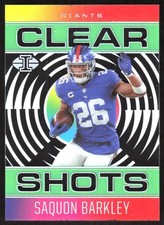 9186I 2021 Panini Illusions #CS-7 Saquon Barkley Clear Shots Emerald
