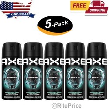 Axe Apollo Deodorant Body spray Men Irresistible 150ml /5.07 fl oz 5 Pack -New