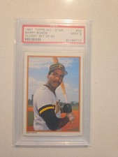 Barry Bonds 1987 Topps All-Star Glossy #30 RC Rookie PSA 9 MINT MLB Baseball