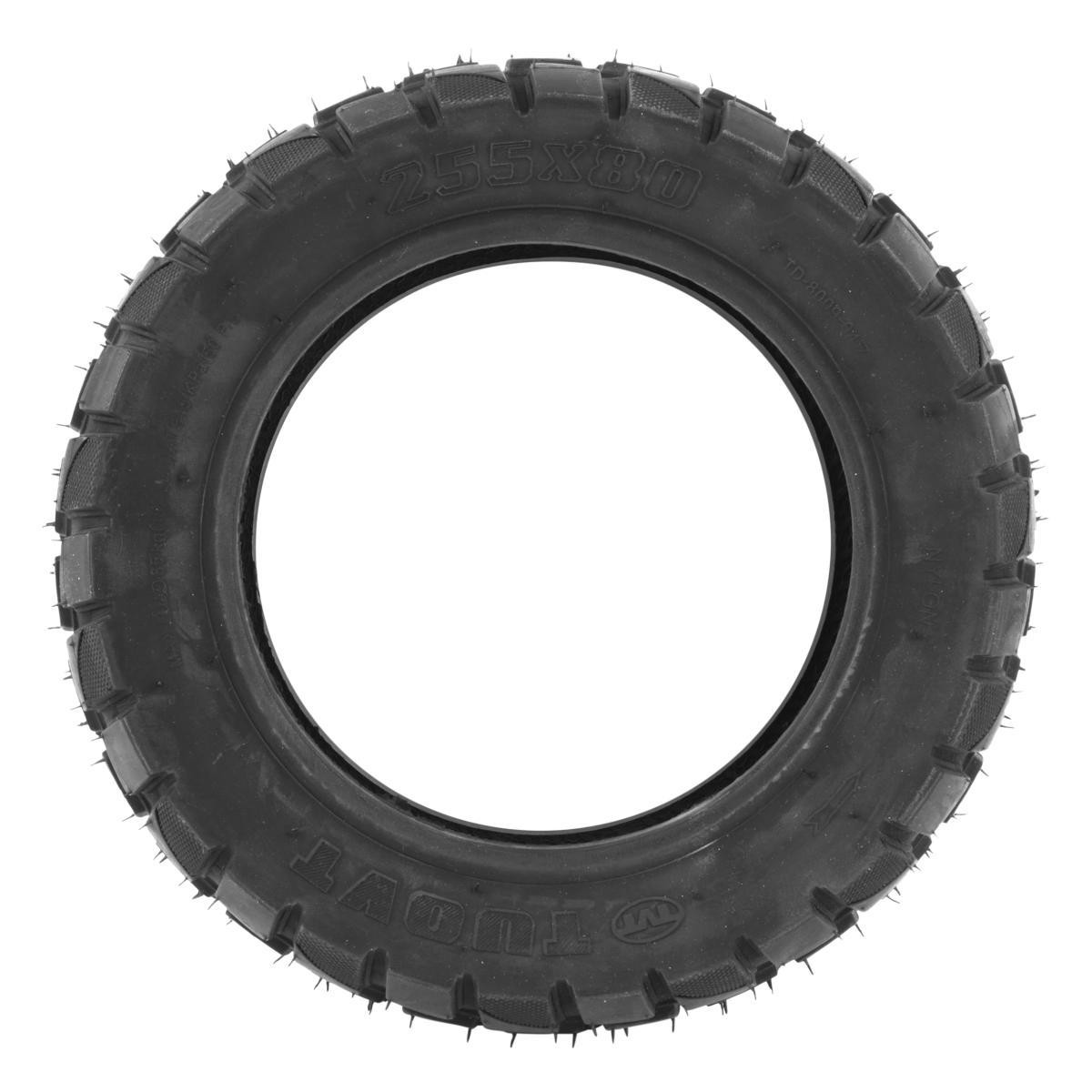 Pneu trottinette 10x3.00 pouces tubeless noir de rechange renforcé
