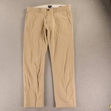 J CREW Pants Mens 32x32 Beige Cotton Slim Fit Chinos Tan