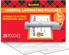 Thermal Laminating Pouches, Legal Size 11 X 17 Inches, 25 Pack Laminating Sheets