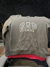 Gap Women's Sweatshirt Green Raised Letters 90s/Y2k Vintage