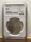 1879-S Morgan Silver Dollar NGC MS64 Strong Strike Early S Mint