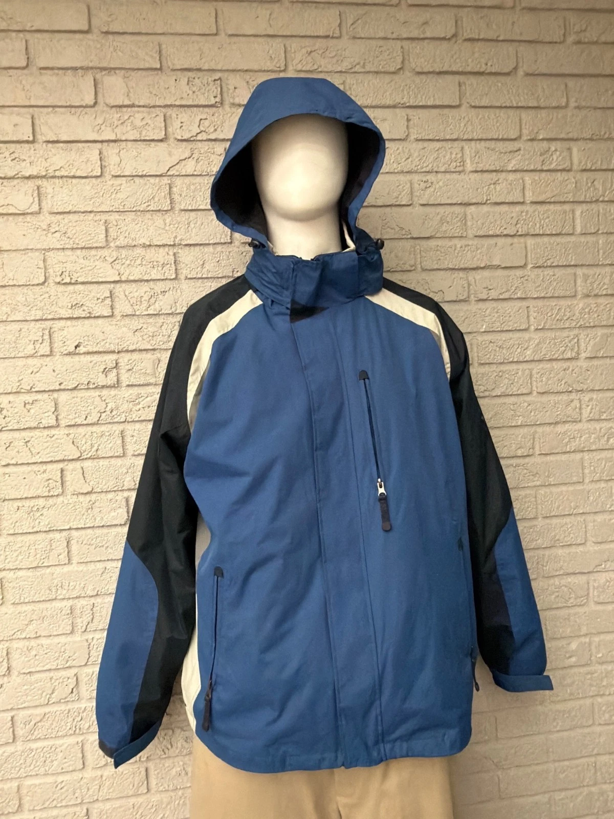 LanesBoro Sport Men’s 3-In-1 Winter Performance Ski Hooded Jacket Size L