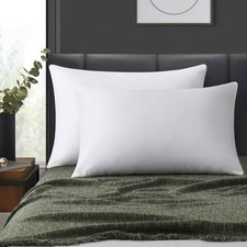 100 Cotton Zippered Pillow Cases Queen Size Set of 2, Super Soft Breathabl...