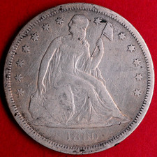 1860-O SEATED LIBERTY DOLLAR