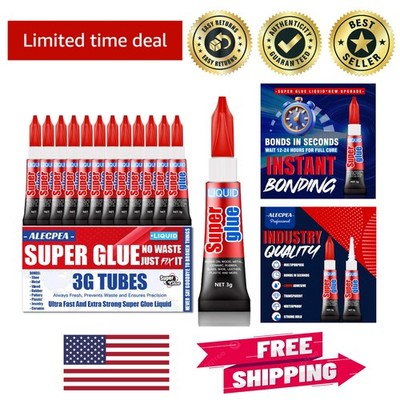 12-Pack of Super Fast Cyanoacrylate Super Glue - Ultimate Craft Adhesive