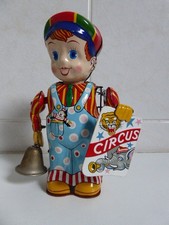 Ancien Jouet En Tôle Mécanique Circus Boy Joustra Made In