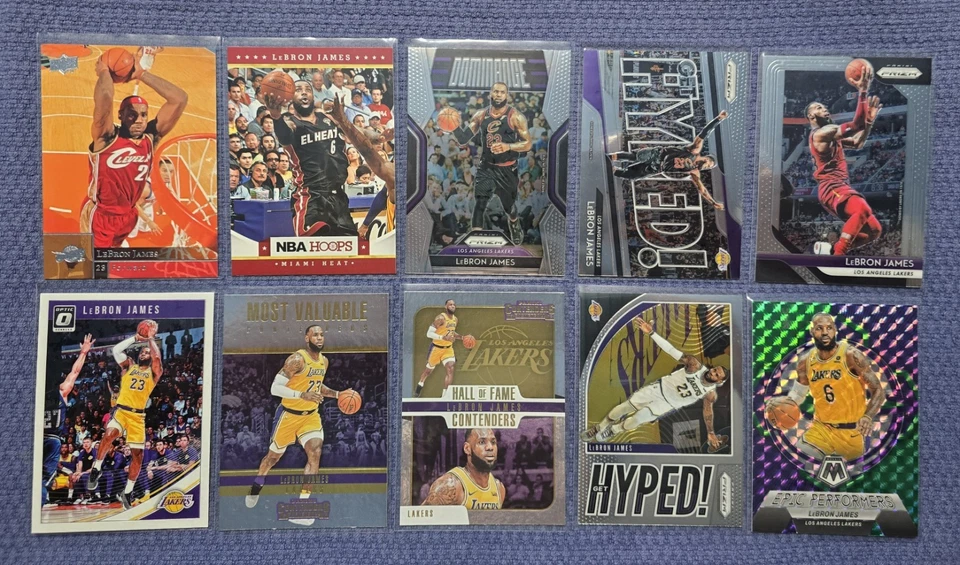 LEBRON JAMES LOT Of 10 Cards ALL Cards Are MINT or BETTER Conditions - Image 3 of 4