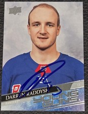 Darren Raddysh New York Rangers 20-21 Young Guns Autograhed Rookie Card #483. rookie card picture
