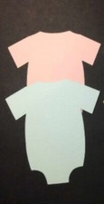 100 Confetti Gender Reveal Blue  Pink Bodysuit Baby Shower OnePiece