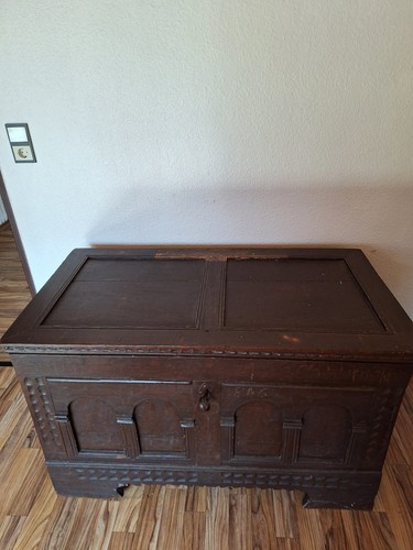 Antike Truhe um 1800 Eiche ca.0,90 Länge - Bild 2 von 6