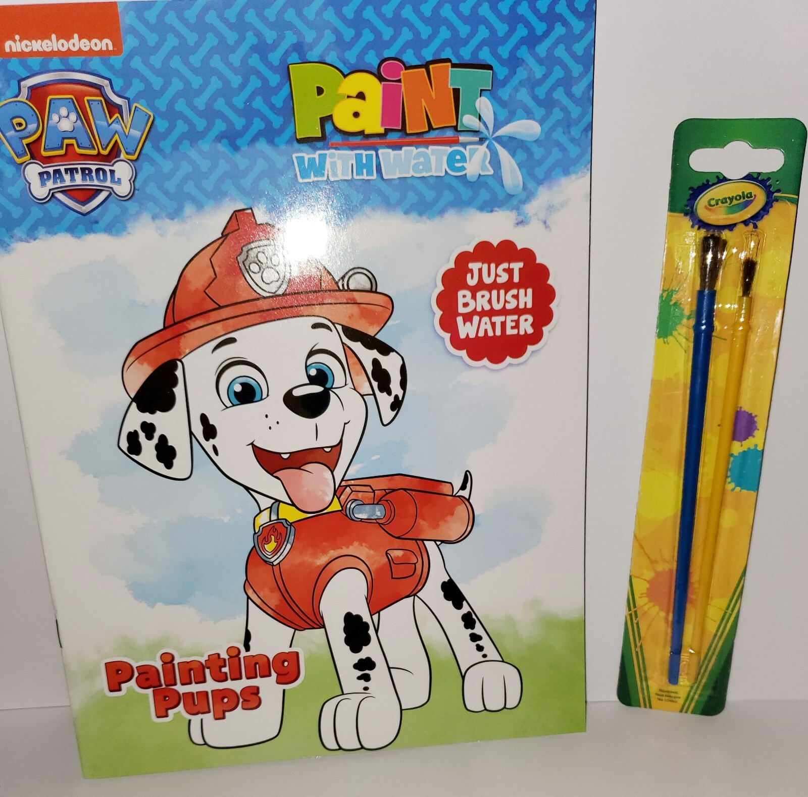 PAW PATROL Chase PAINT W/ WATER Set Brushes CRAYOLA Lot PAINTING PUPS