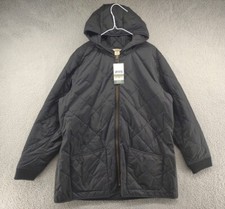 Duluth Women's Golden Harvest Quilted Hooded Coat Jacket Black Size 2xl New