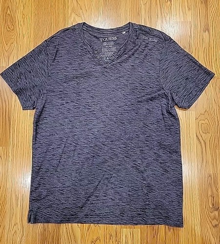 Mens Guess Jeans Grey V Neck T Shirt Adult Size Medium XL | eBay