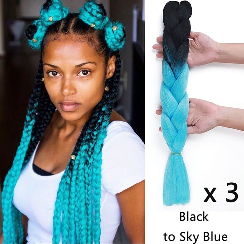 For Festival 24" Jumbo Braiding Hair Extensions Braids Twist Ombre Real As Human - Picture 143 of 193