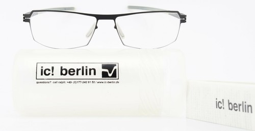 IC! BERLIN Brille Model Hadi Flexibel Edelstahl Leicht Schwarz Minimal 5-Eckig  - Bild 1 von 12