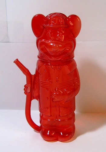 Vintage 2000er Chucky Cheese FD Feuerwehrmann Getränk / Schnabeltasse