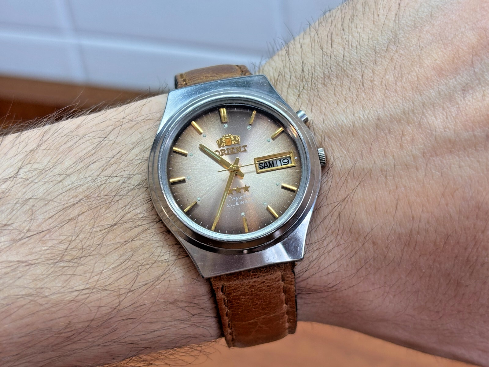 Orient Crystal 3 Star automatic Working  Wrist Wa… - image 1