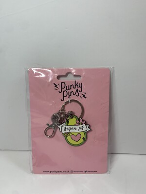 Vegan AF Enamel Keychain Funny Vegan Gift Avocado Lover Punky Pins - FAST SHIP