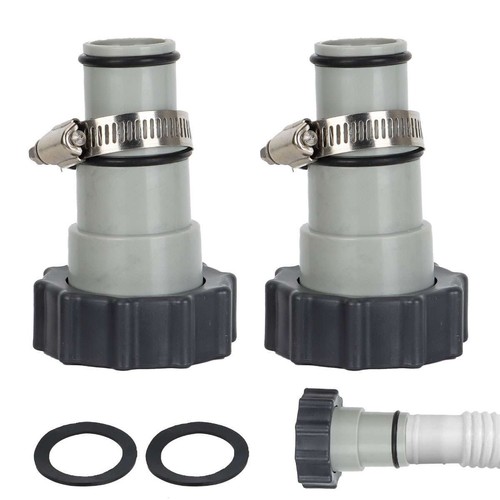 1 Pair Replacement Hose Adapter w/Collar for Intex Threaded Connection Pumps USA - 第 4/12 張圖片